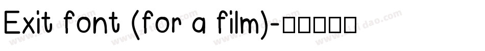 Exit font (for a film)字体转换